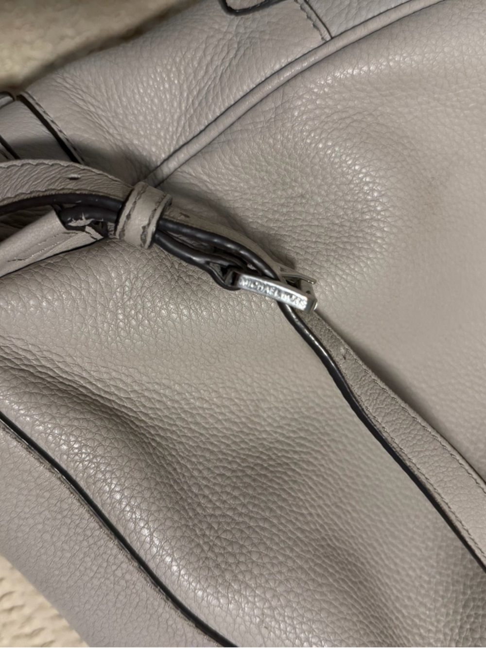 Michael Kors Rhea Pebbled Leather Backpack - Picture 12 of 14